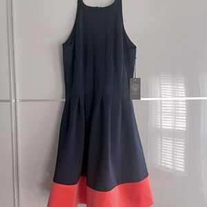 Vince Camuto Scuba navy blue dress size 6